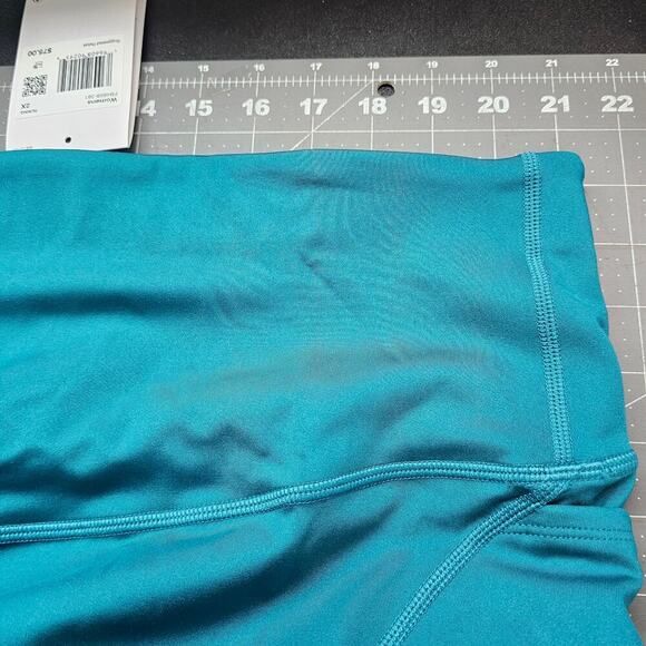Nike Fast Leggings Women 2X Mid Rise 7/8 Blue Tight Fit Gym Workout Running - Picture 8 of 9
